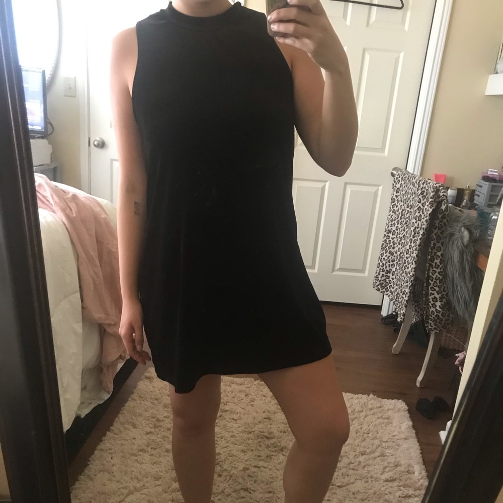 Little Black Velvet Dress